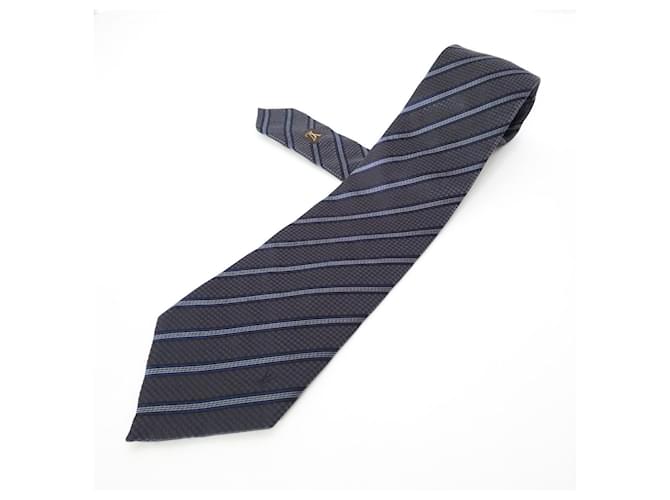 Louis Vuitton Tie Grey Silk  ref.368922