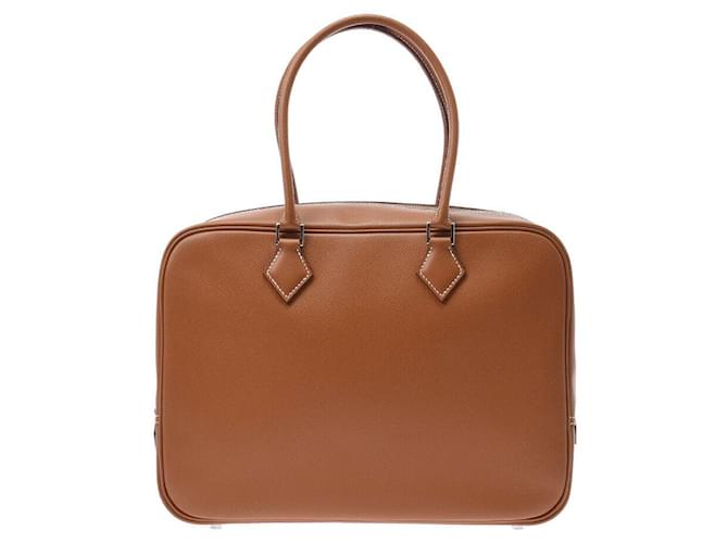 Hermès Plume Marrom Couro  ref.368936