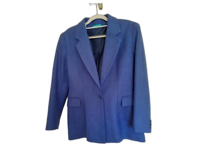 Cacharel Navy Blue Wool Jacket Size 42