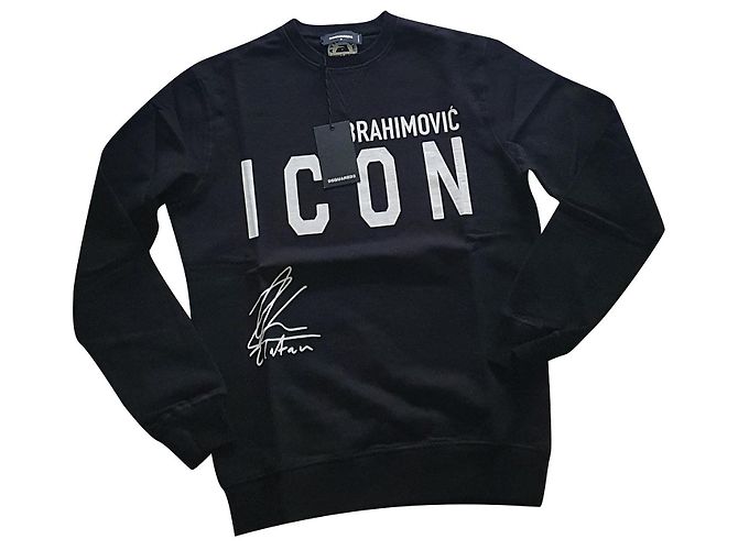 Dsquared2 Black Cotton Sweater Men S