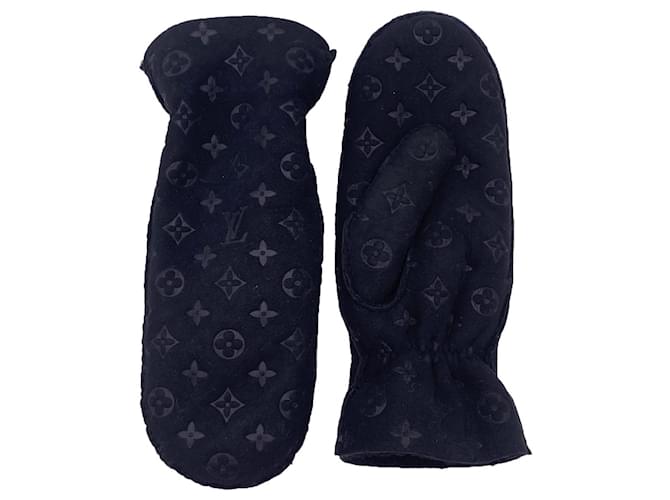 Louis Vuitton Shearlingram Black gloves new  ref.369728
