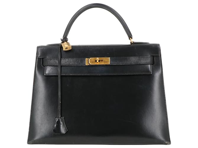 Hermès hermes kelly Black Leather  ref.369755