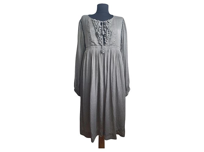 By Malene Birger Jessa Seidenkleid grau