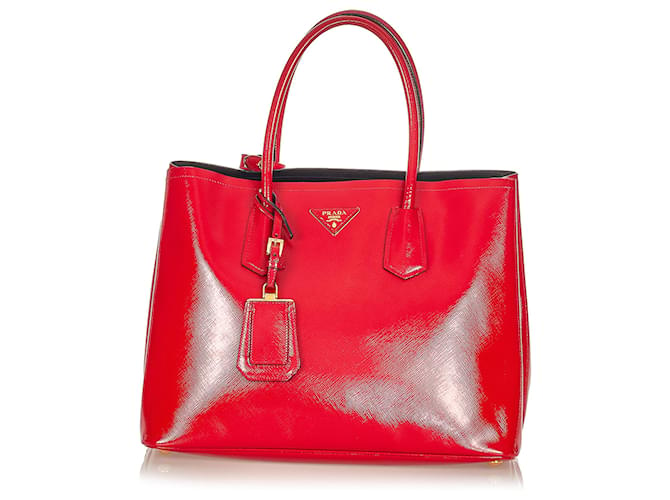 Prada Red Vernice Leather Satchel Patent leather  ref.369990