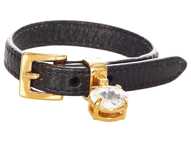 Miu Miu Black Leather Bracelet Golden Pony-style calfskin  ref.370009