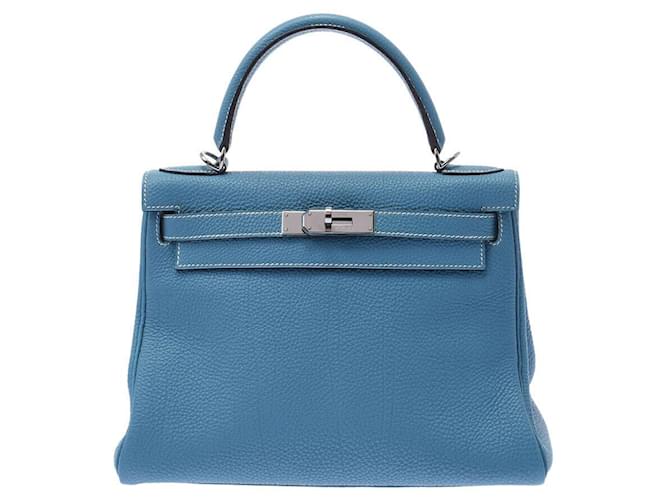 Hermès hermes kelly Blue Leather  ref.370156