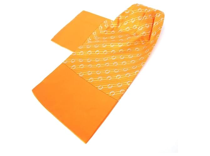 Sciarpa di Hermès Arancione Seta  ref.370210