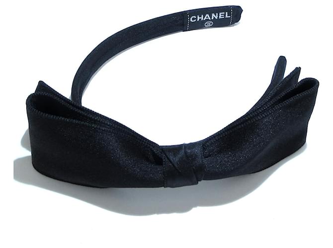 Conjunto de joyas Chanel Negro Algodón  ref.370364