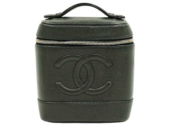 Chanel Vanity Black Leather  ref.370493