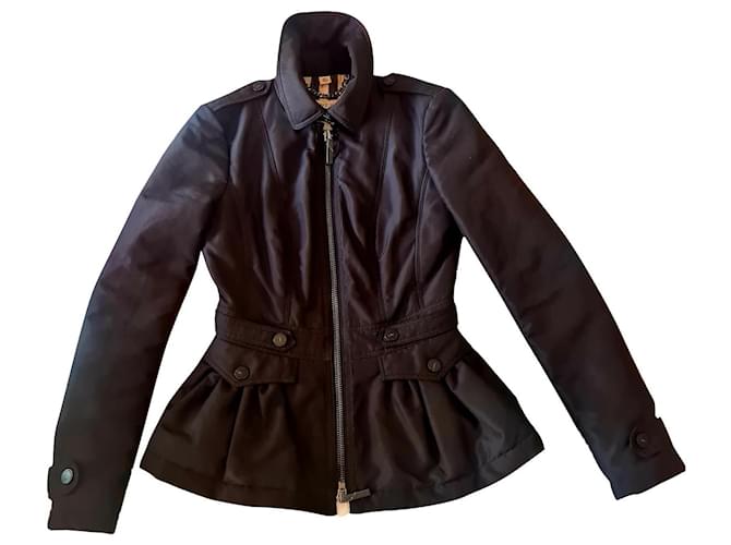 Burberry veste cintrée Polyester Noir  ref.370557