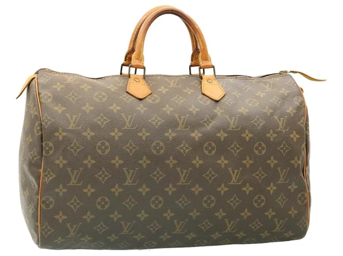 LOUIS VUITTON SPEEDY 40 Hand Bag Doctor Purse Monogram M41522 Brown