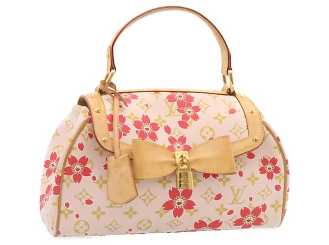 LOUIS VUITTON Monogram Cherry Blossom Sac Retro PM Hand Bag M92014 LV Auth 24467 Brown Cloth  ref.370643