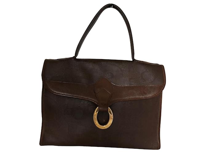 Dior Handbags Dark brown Leather  ref.370718