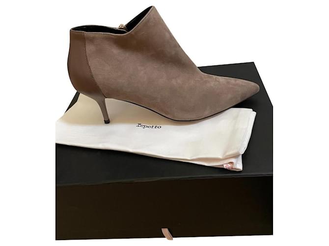 Repetto Ankle Boots Taupe Leather  ref.370732