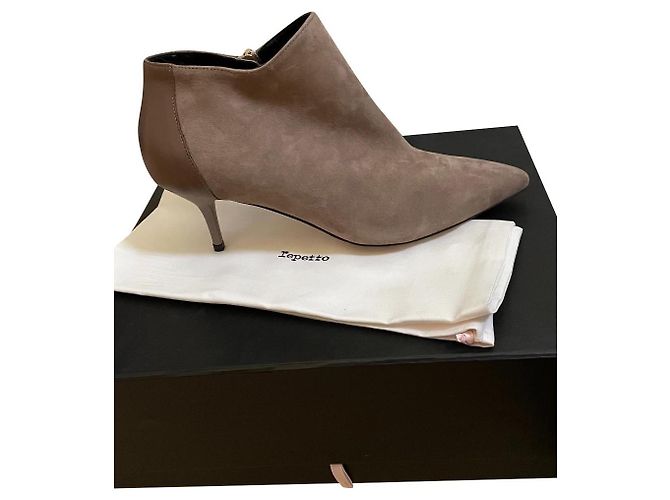 Botines Repetto de cuero taupe 39