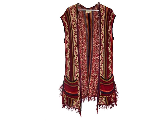 RARO RALPH LAUREN OVERSIZED SLEEVELESS OPEN CARDIGAN Multicor