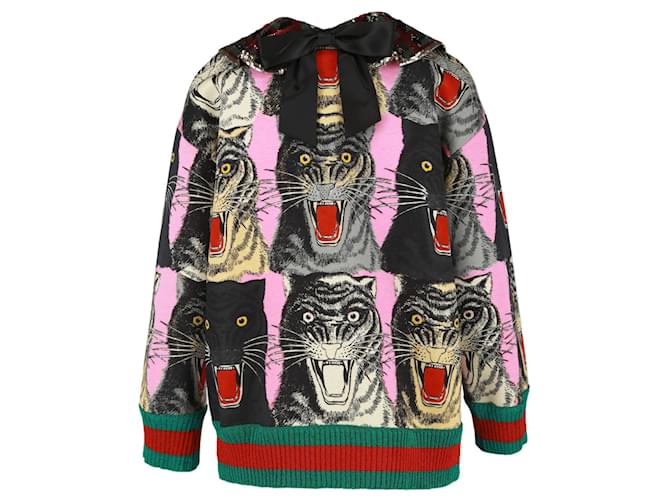 Gucci Tiger Print Pullover Sweatshirt Multiple colors ref.370821