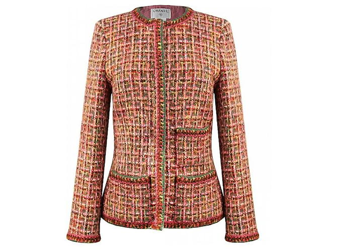 Chanel Veste en tweed RARE Multicolore  ref.371073
