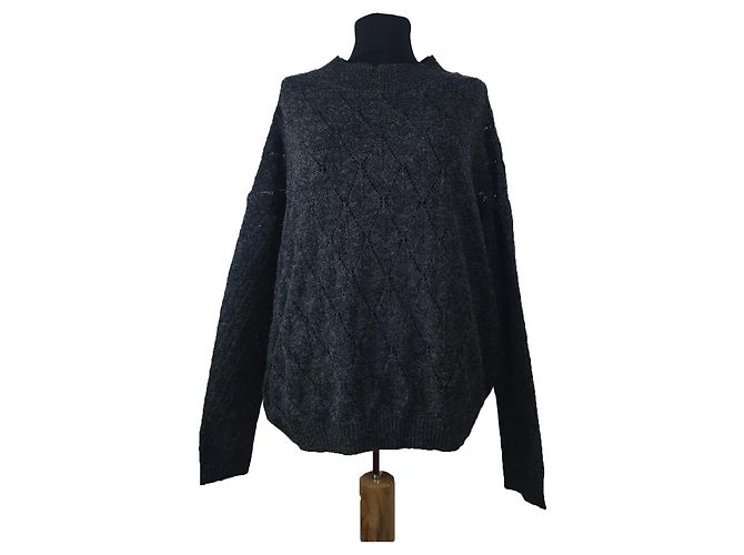 Autre Marque Suéter oversize de lã cinza By Timo