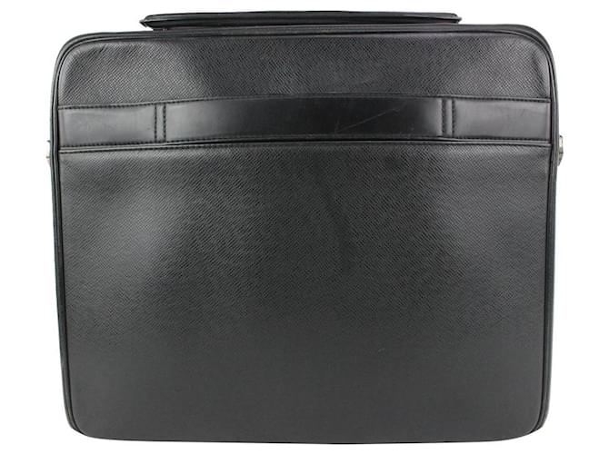 Louis Vuitton Black Taiga Leather Odessa Laptop Bag ref.371147