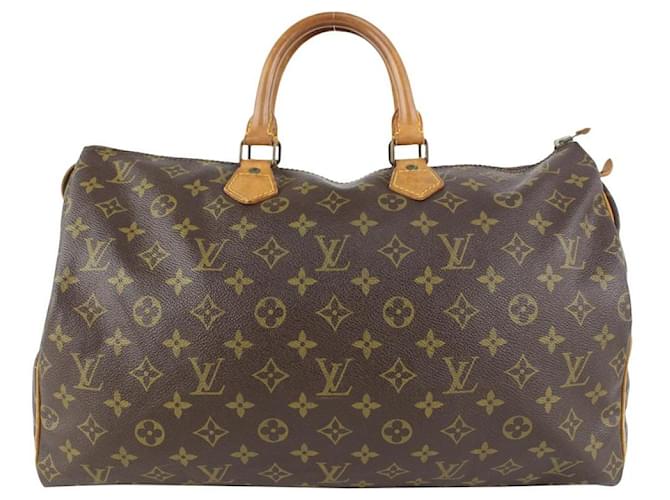 Brown Louis Vuitton Monogram Speedy 40 Boston Bag