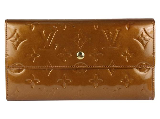 Louis Vuitton Bronze Copper Monogram Vernis Sarah Wallet Trifold