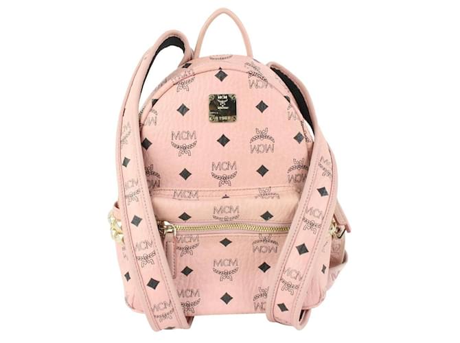 MCM Stark Side Stud Small Pink Backpack (authentic)