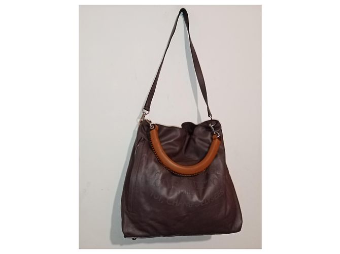 Borsa a mano Louis Vuitton Pelle Ebano Viola Scuro