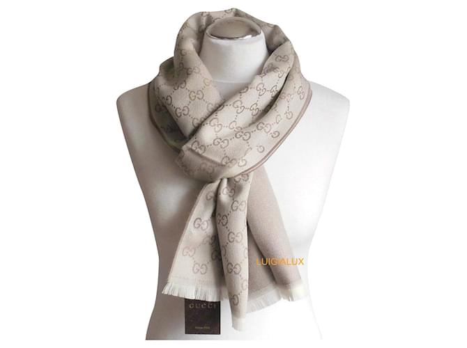 gucci sciarpa nuova Beige Lana ref.371477 - Joli Closet
