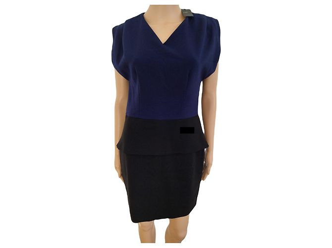 Maje Kleid H12AUGENBRAUE185 Marineblau und Schwarz