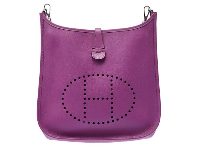 Hermès Evelyne Purple Leather  ref.371632