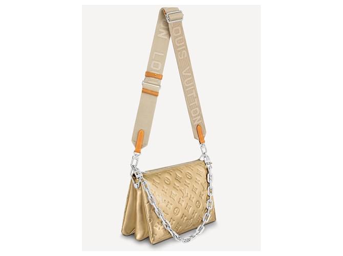 Louis Vuitton Coussin PM Gold Lambskin Embossed Monogram Bag