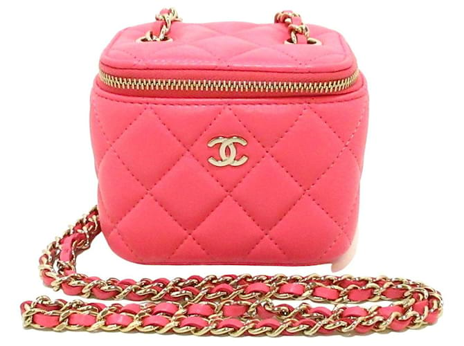 Chanel Vanity Pink Leather  ref.371846