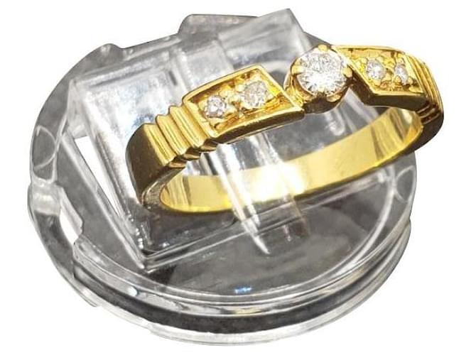 inconnue Diamond solitaire ring 0.12 ct + 0.08 CT T 53 Weight 3.70 grs Golden Yellow gold  ref.371993