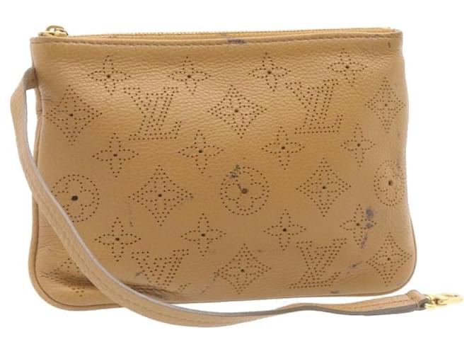 LOUIS VUITTON Monogram Mahina Accessory Pouch Brown LV Auth 24738 Leather  ref.371996