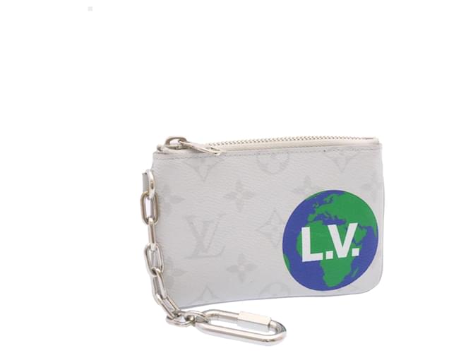 LOUIS VUITTON Monogram White Zipped Pouch PM Coin Purse M67809 LV