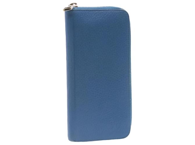 LOUIS VUITTON Zippy Wallet Vertical Taurillon Leder Blau M30503 LV Auth 24759 Hellblau  ref.372017