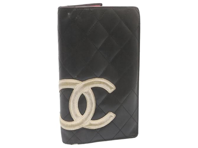 CHANEL, Bags, Chanel Quilted Matelasse Cc Logo Lambskin Chain Shoulder  Bag Black 2n725