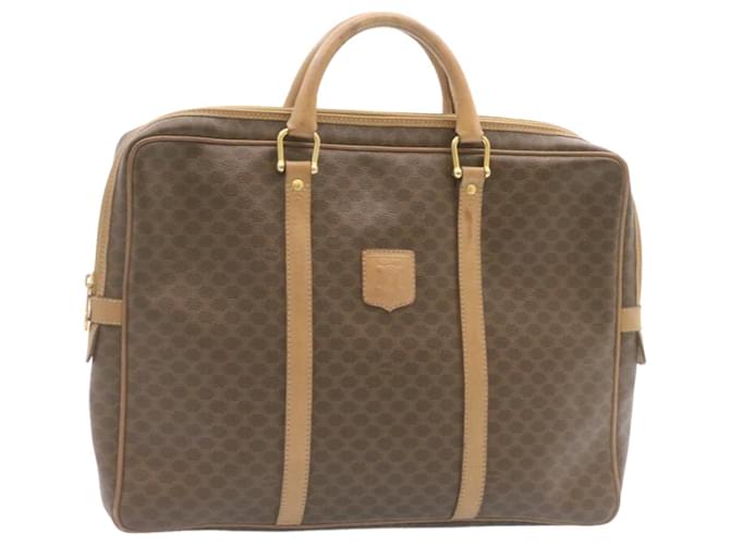 Céline CELINE Macadam Canvas Business Bag PVC Leather Brown Auth ai094 Cloth  ref.372182