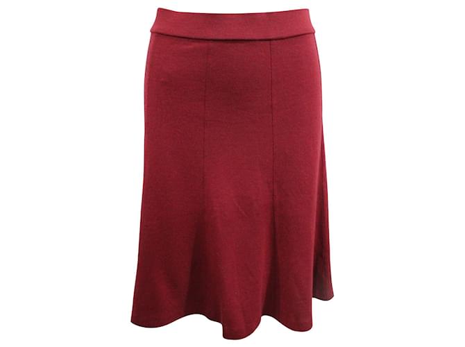 Autre Marque Falda de lana rojo oscuro Roja  ref.372206