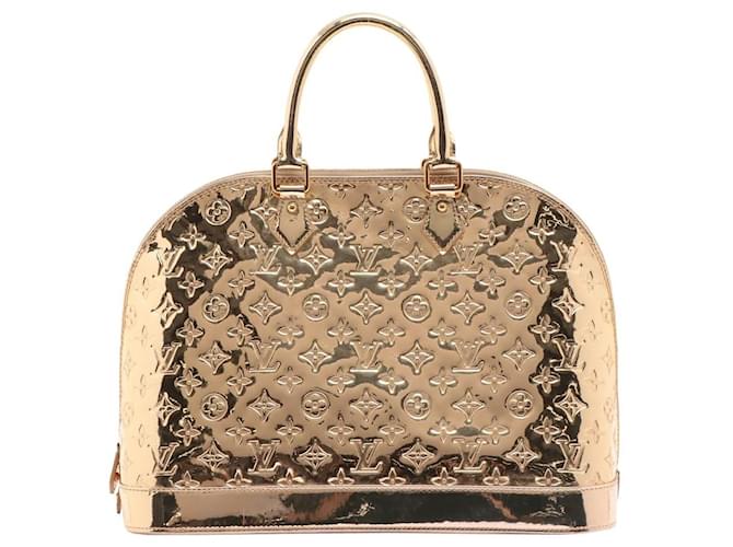 Louis Vuitton Gold Monogram Vernis Miroir Alma GM Dome Bag Leather