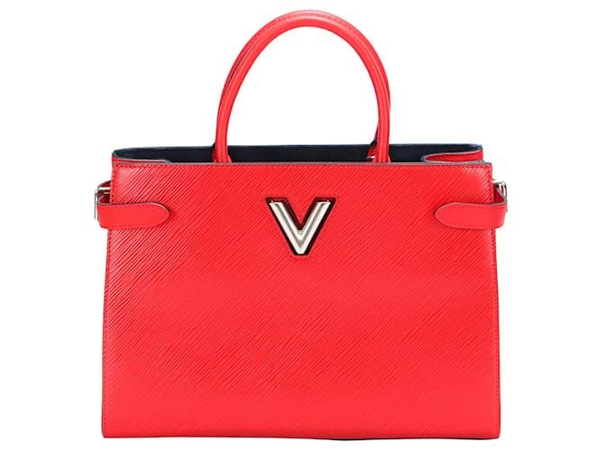Bolsa Louis Vuitton Red Epi Twist Vermelho Couro  ref.372333