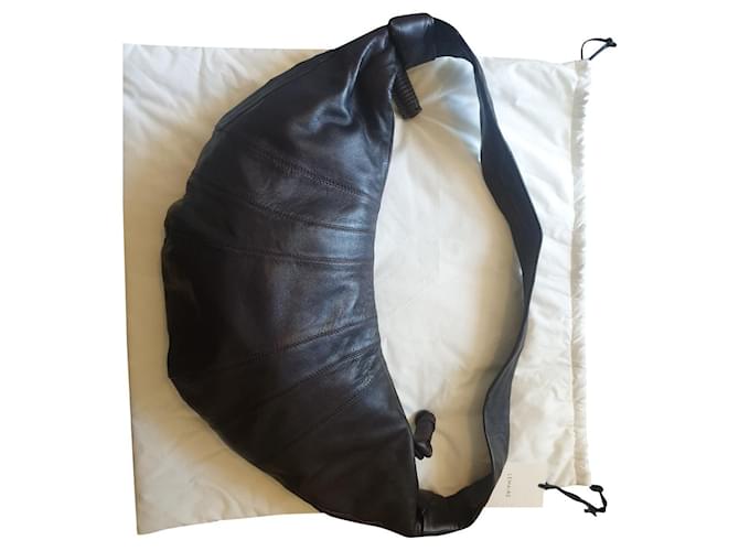 Lemaire Croissant bag Black Leather  ref.372495