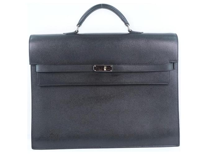 Hermès Kelly Depeche 38 Black Leather  ref.372541