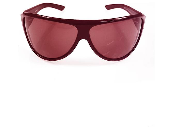 Yves Saint Laurent YSL 6079 Strass Burgundy Wrap Sunglasses Dark red Plastic  ref.372584