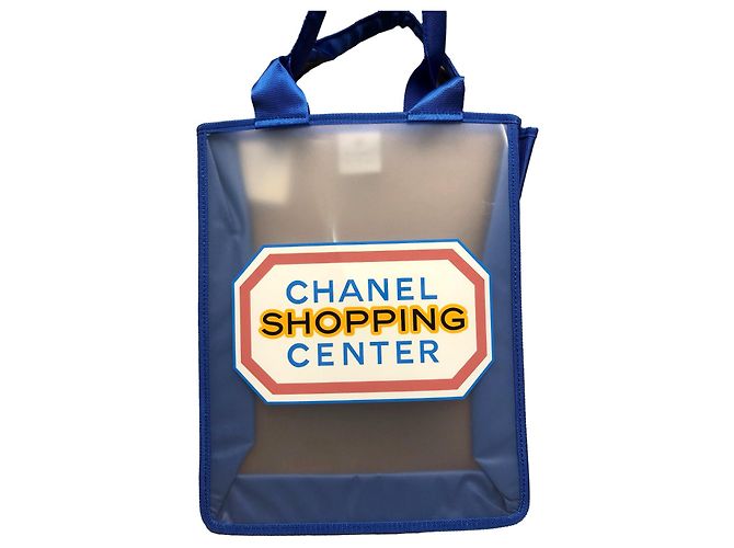 Chanel centro comercial cabas Azul Plástico