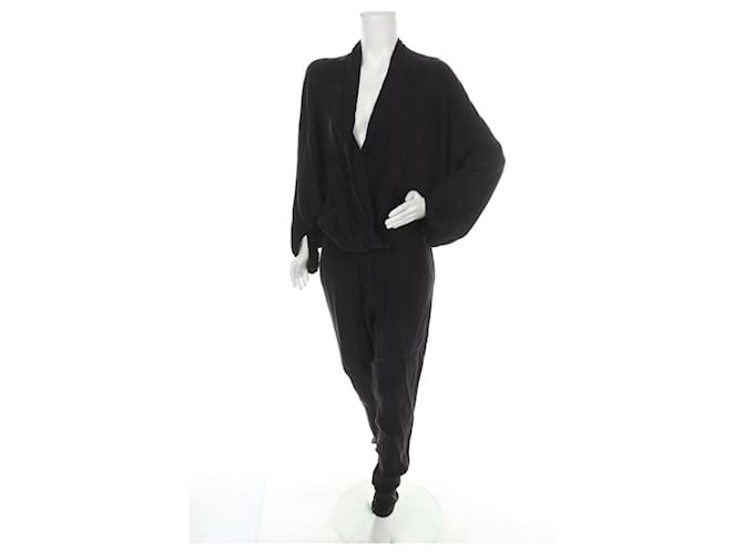 Autre Marque Jumpsuits Black Polyester Lyocell  ref.372667