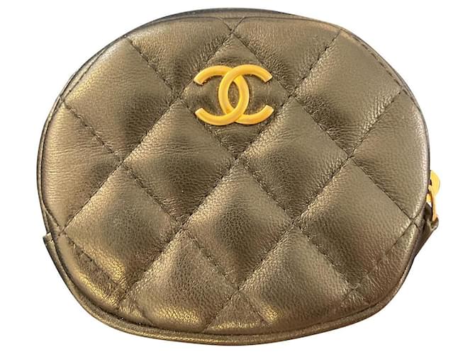 Chanel Purses, wallets, cases Black Leather  ref.372673