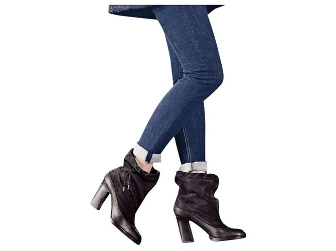 Stivaletti Rag & Bone Holt in pelle e nabuk neri Nero
