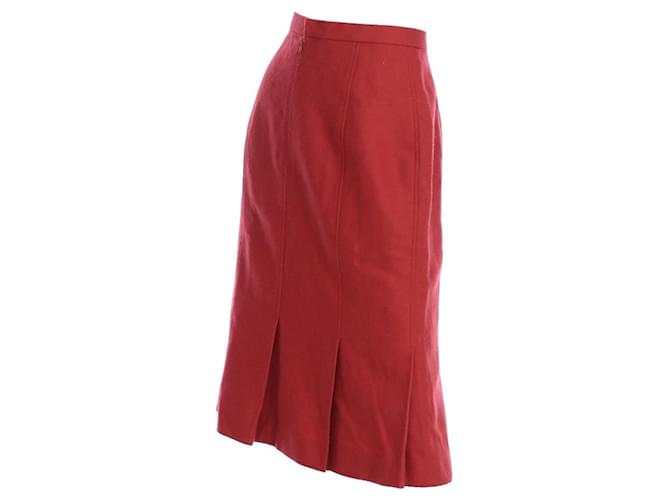 Balenciaga Wool  Skirt Red  ref.373530